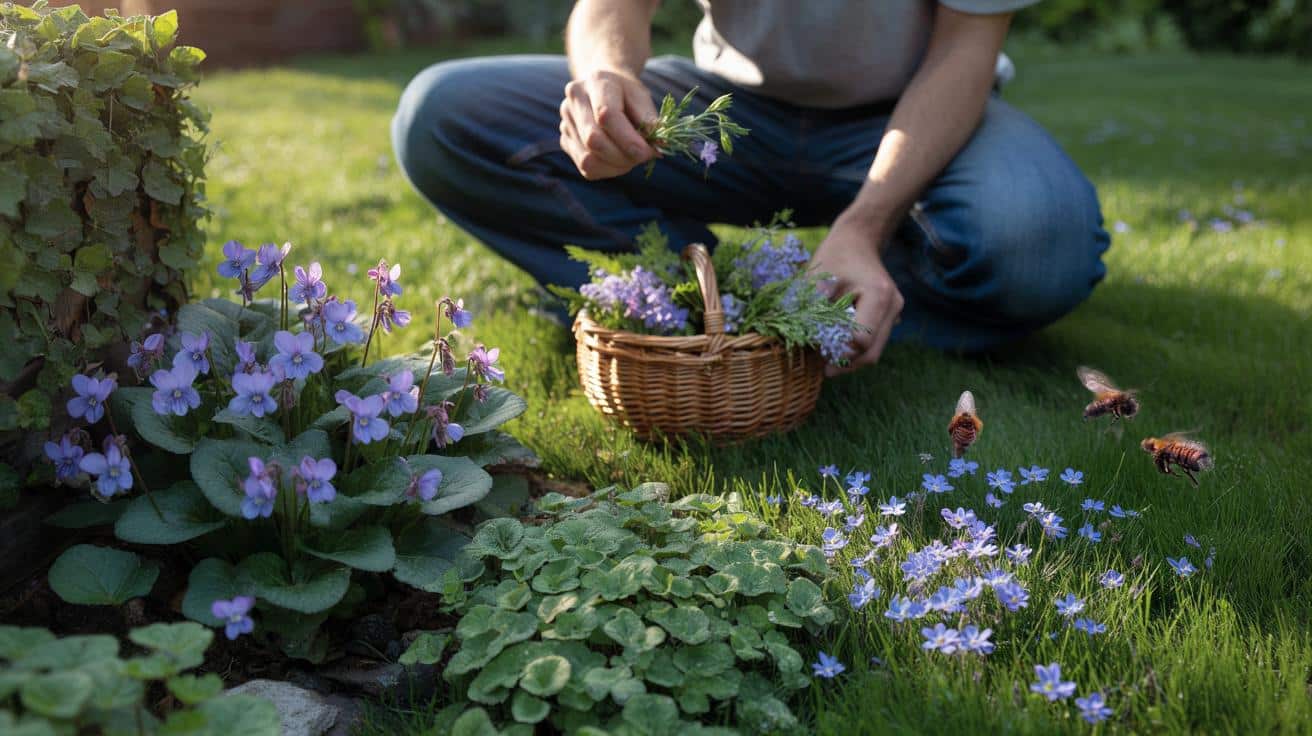 Niebieskie i fioletowe „chwasty” w trawniku? To skarb, nie problem