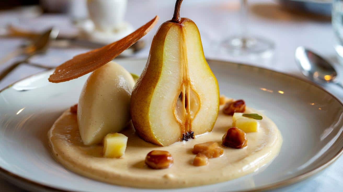 Nietypowy sos, pieczona gruszka i mistrzostwo: deser, który wygrał Francję