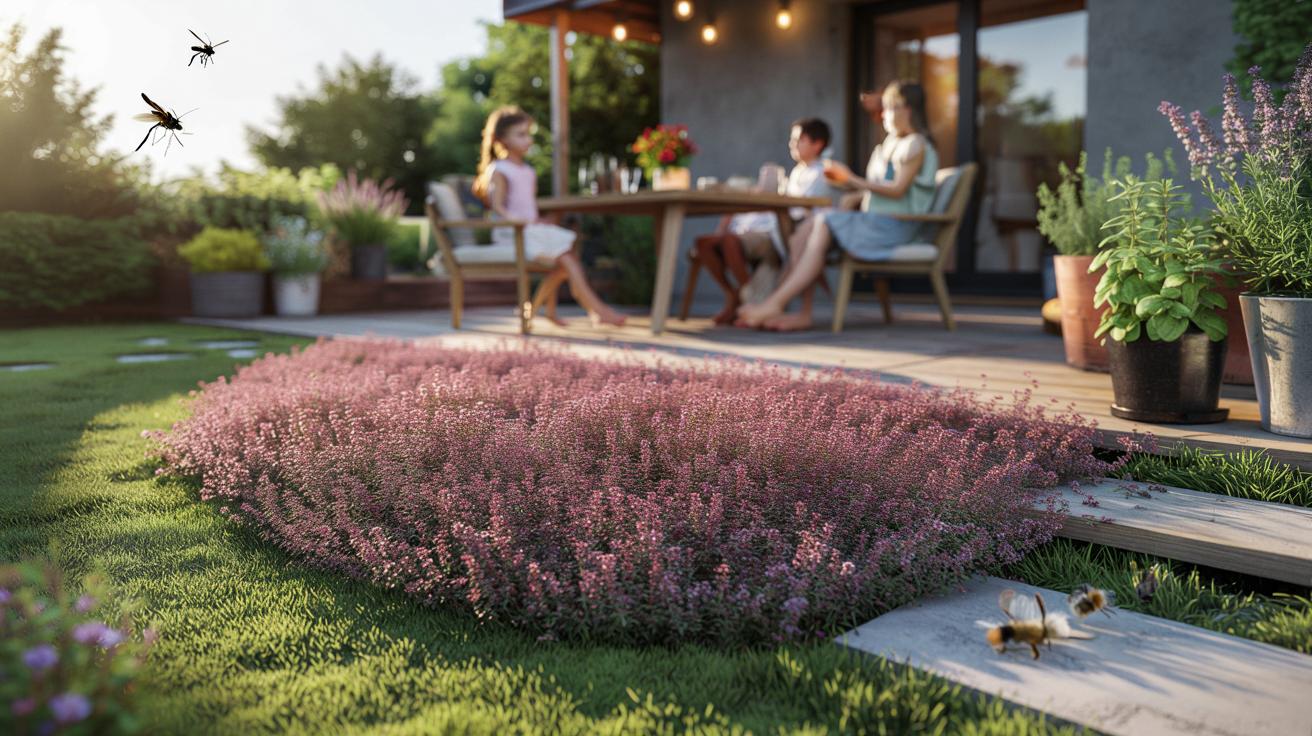 Niska roślina zamiast trawnika. Pachnie jak tymianek i zniechęca komary