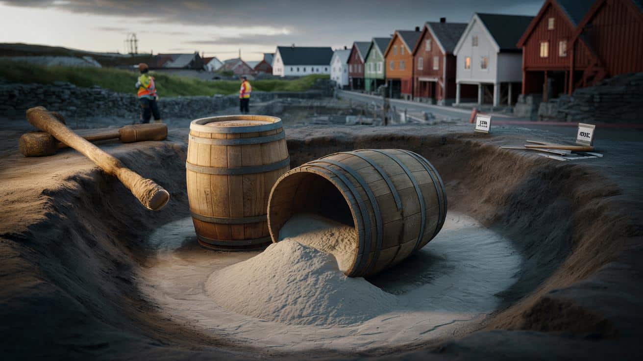 Norwegia sprzed 400 lat spod ziemi. Stare beczki odsłaniają tajemnicę miasta