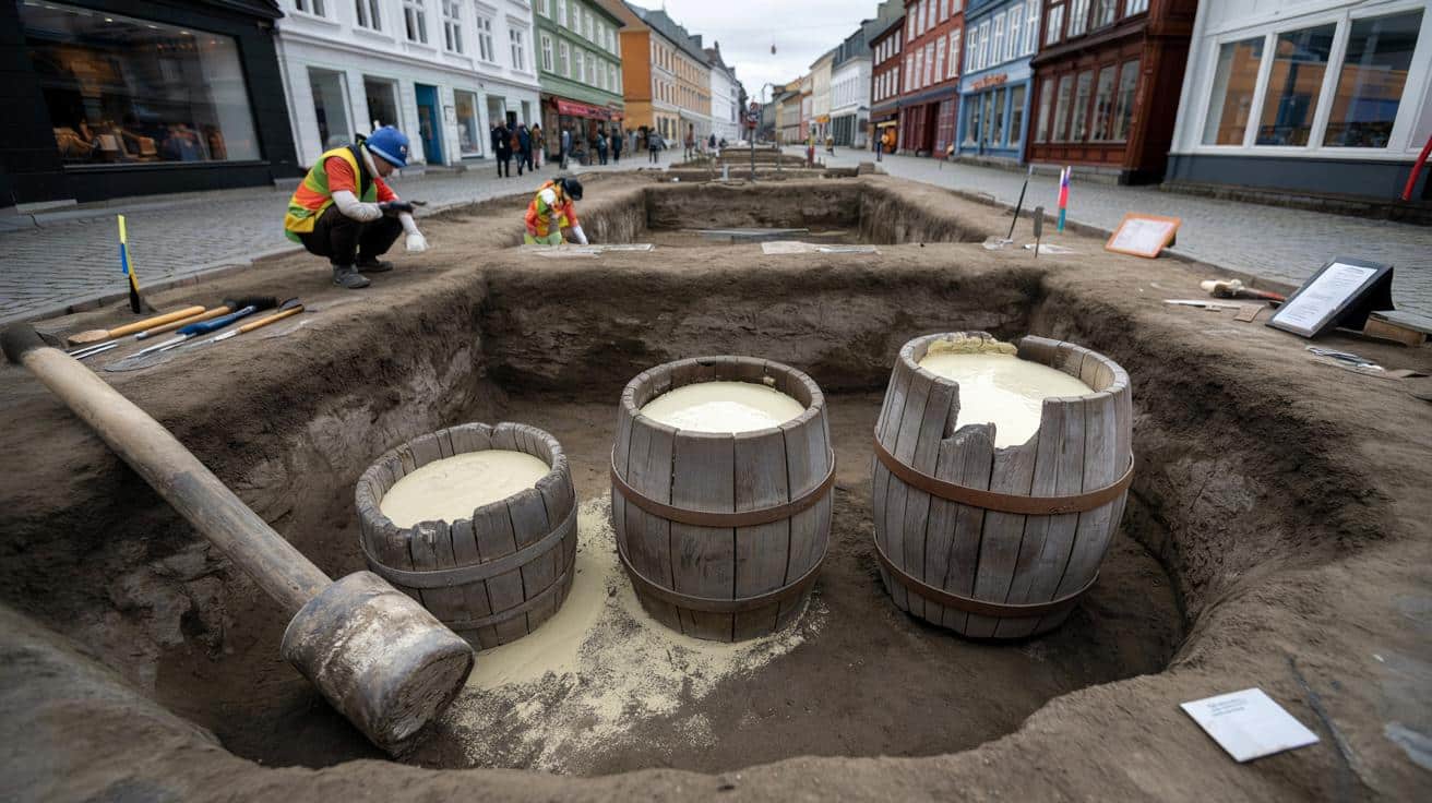 Norwegowie odkopali trzy beczki sprzed 400 lat. Zdradzają, jak powstało miasto