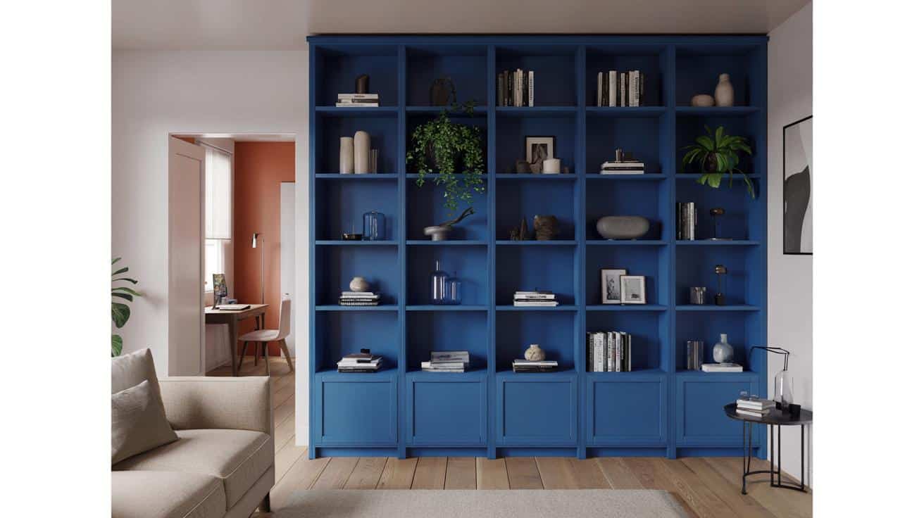 Nowa biblioteka IKEA BILLY w kobalcie: hit dla odważnych wnętrz