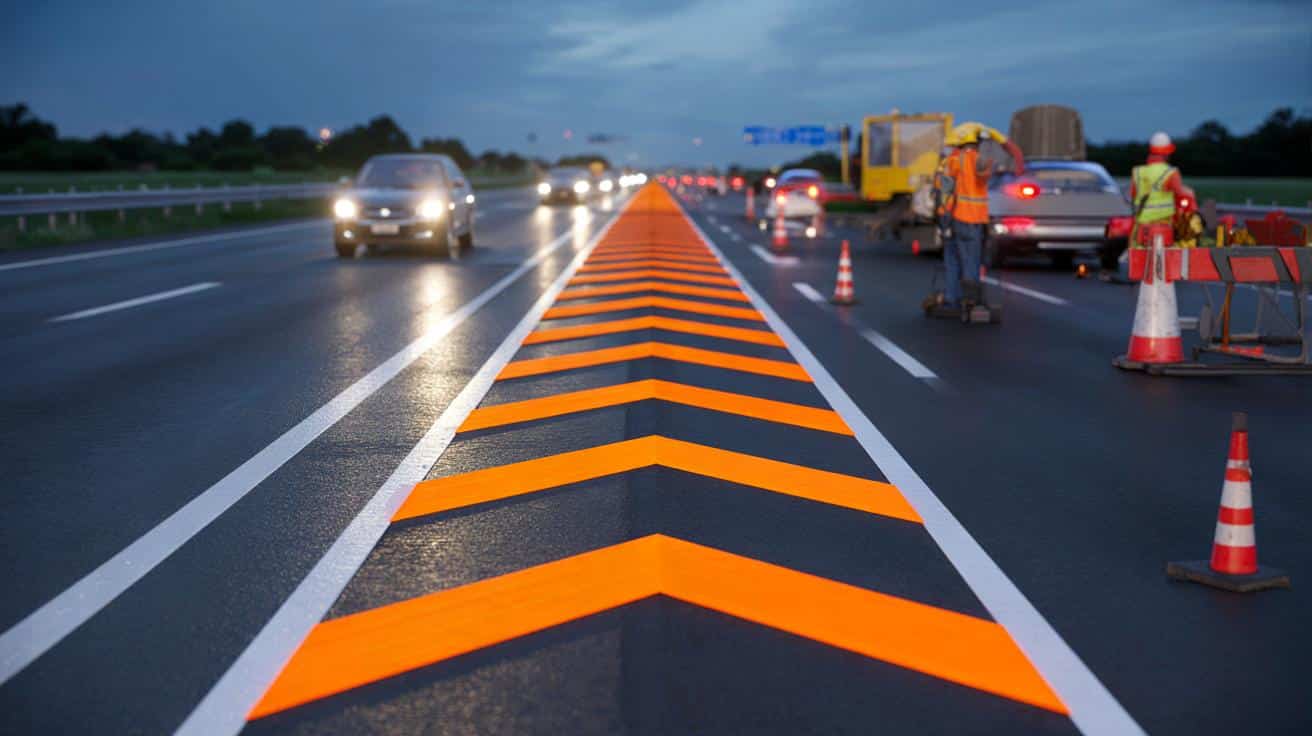 Nowe białe i pomarańczowe pasy na jezdni: co oznaczają i kiedy je zobaczysz?