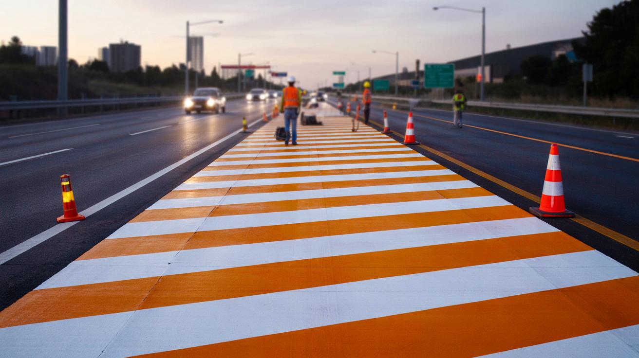 Nowe pasy na drogach: co oznaczają białe i pomarańczowe linie?