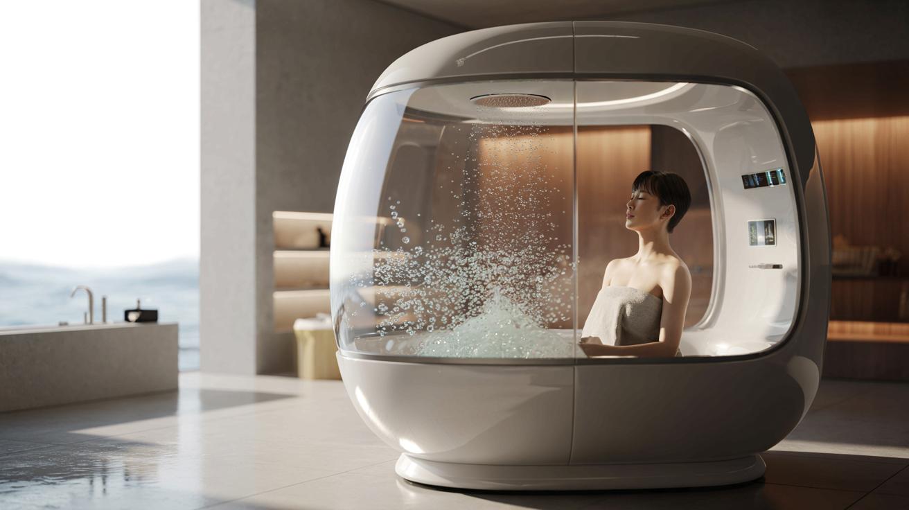 Nowy hit łazienek z Japonii: kapsuła zamiast kabiny prysznicowej