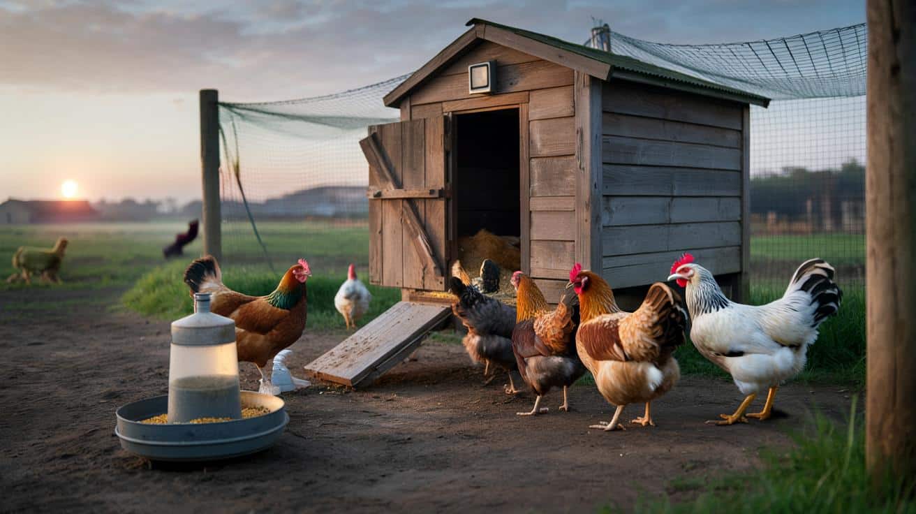 O której godzinie rano otwierać kurnik? Hodowcy często się mylą