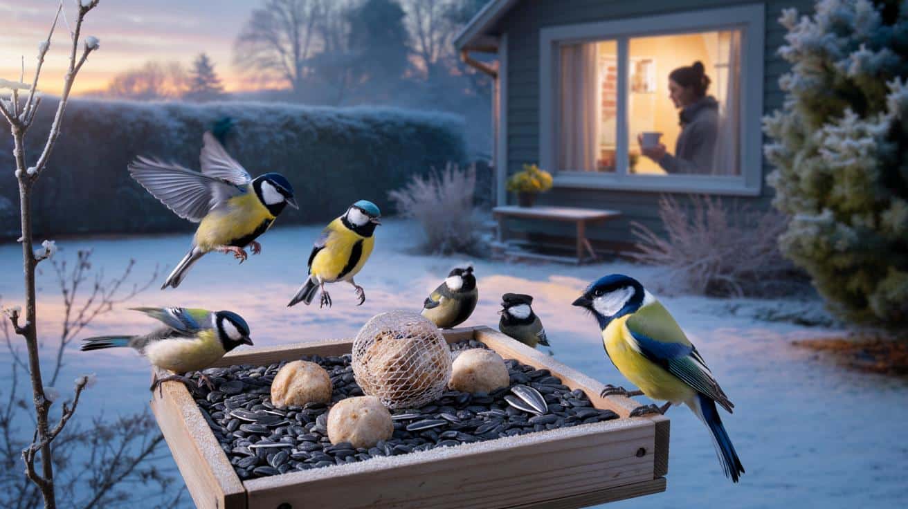 O której godzinie sikory zaglądają do ogrodu zimą? Klucz tkwi w twoim nawyku