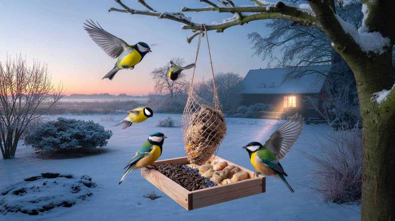 O której godzinie sikory zaglądają do ogrodu zimą? Mały trik działa cuda