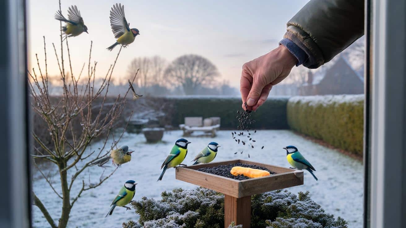 Od kiedy robię to rano, sikory zlatują się codziennie jak w zegarku