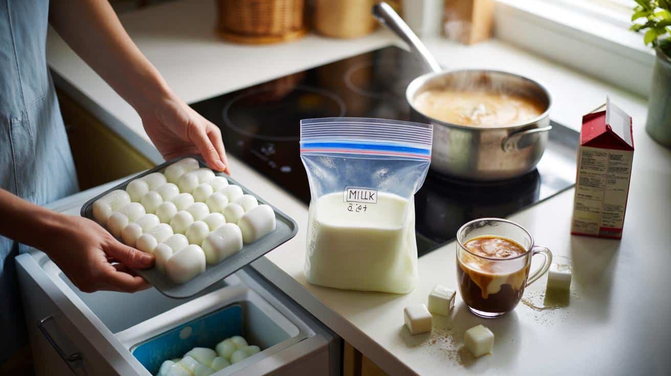 Od miesiąca mrożę mleko w kostkach. Ten trik odmienił moje gotowanie