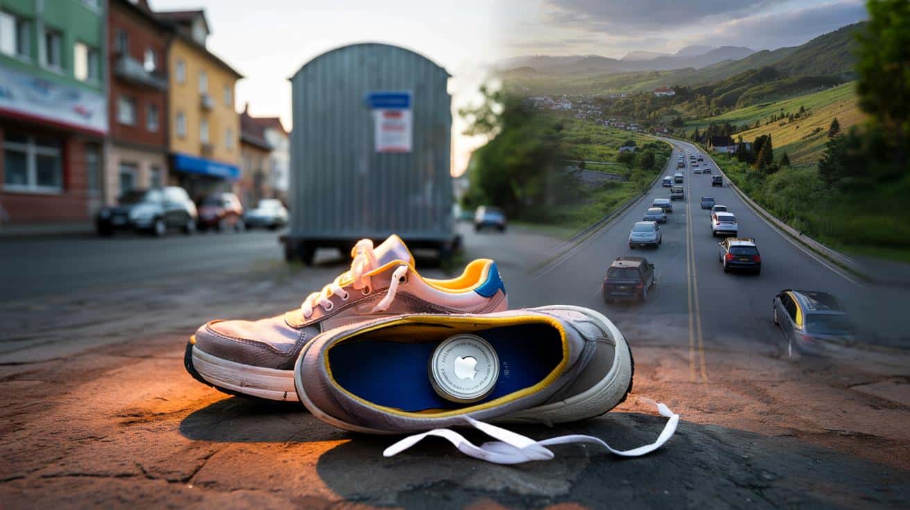 Oddał buty do kontenera i schował w nich AirTag. Ślad prowadzi bardzo daleko