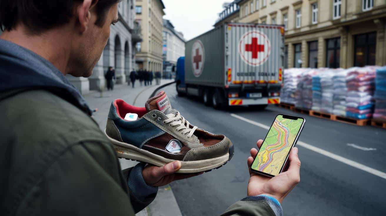 Oddał buty do kontenera i schował w nich AirTag. Zobaczył coś, czego się nie spodziewał