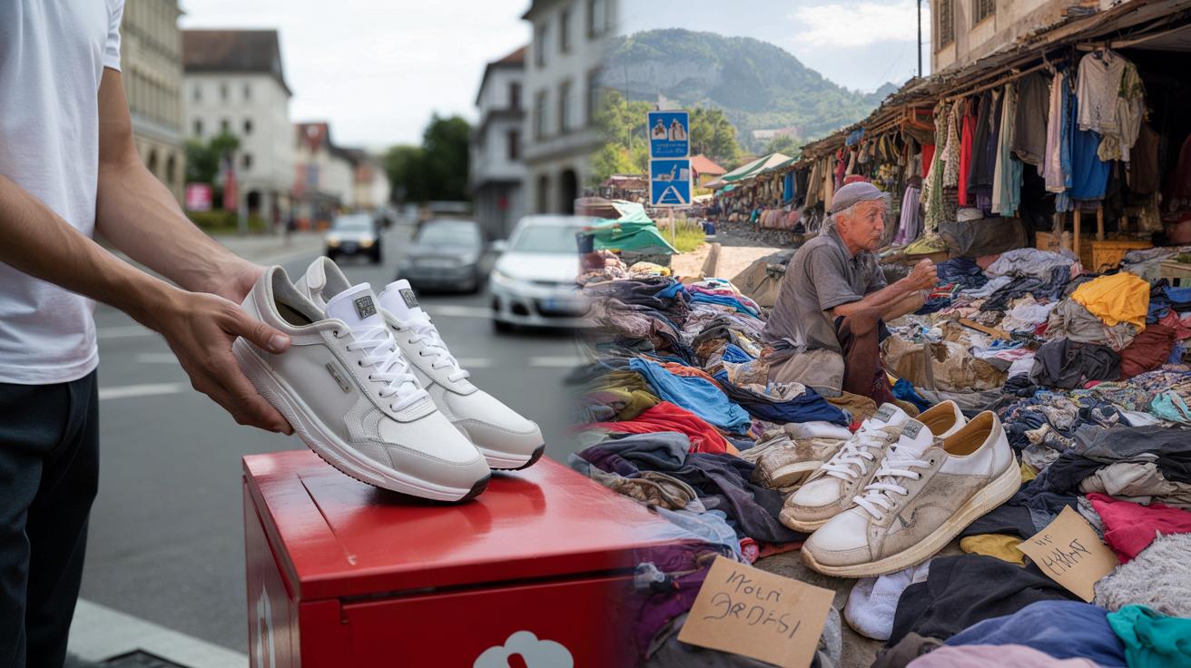 Oddał buty do PCK, schował AirTag. Ślad zaprowadził go na bazar w Bośni