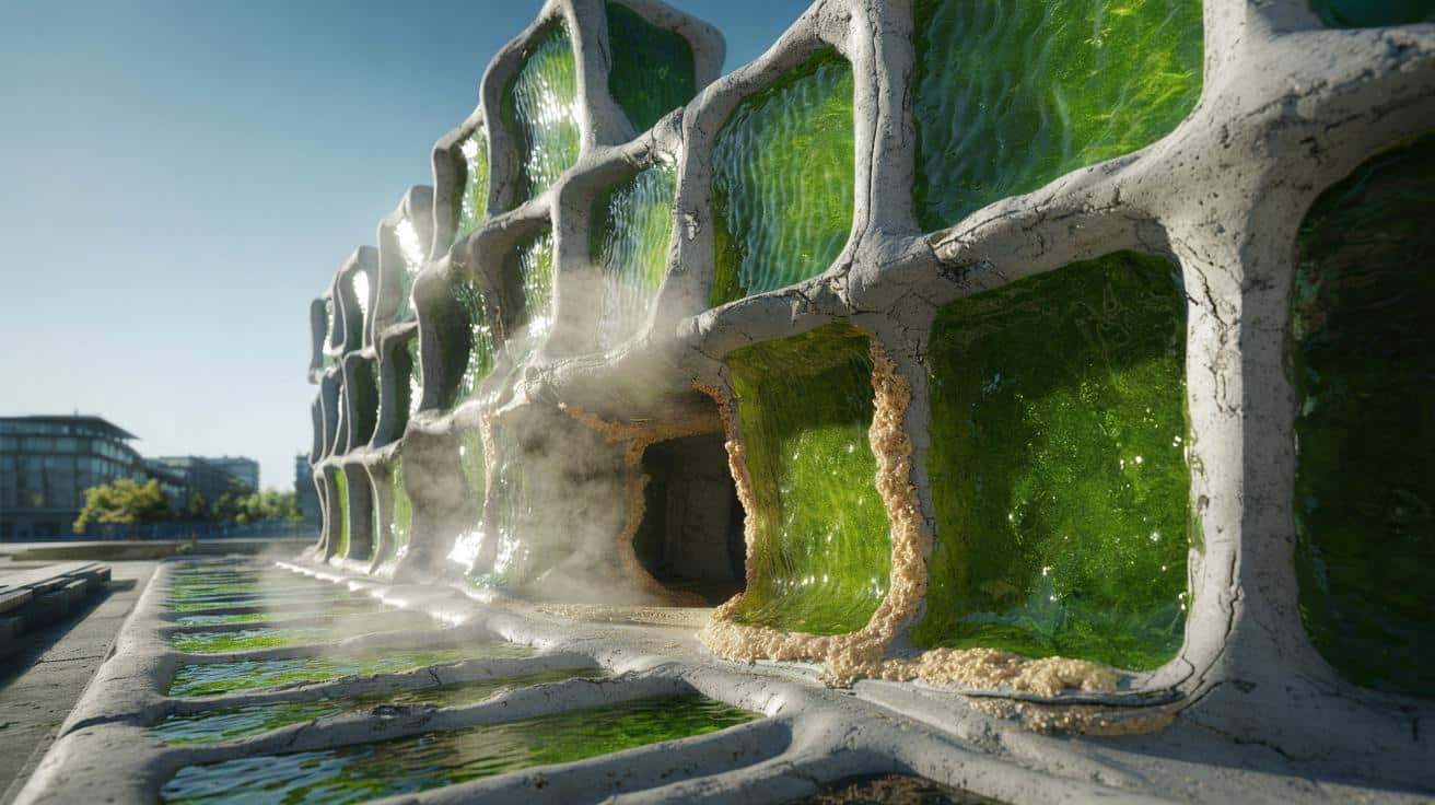 „Oddychający” beton z alg: szwajcarski materiał sam łata pęknięcia i pochłania CO₂