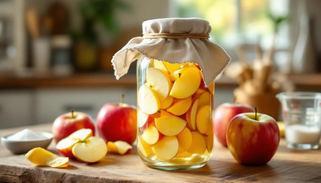 Odkryj, jak zrobić domowy ocet jabłkowy w słoiku gotowy po 4 tygodniach