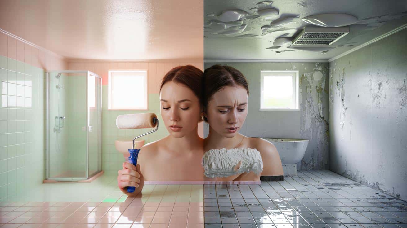 Odmalowała łazienkę na wiosnę. Rok później zaczął się koszmar na ścianach