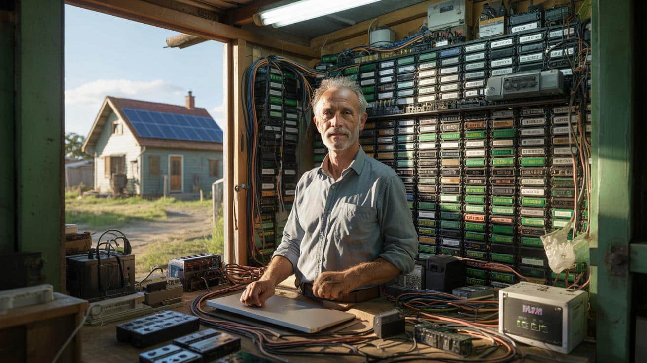 Odpadki z laptopów zamiast gniazdka. Mężczyzna od 10 lat zasila dom starymi bateriami