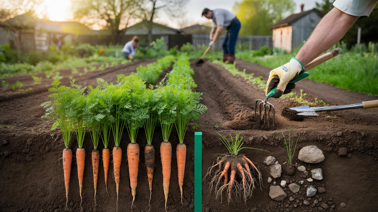Ogrodnicy radzą jak sadzić marchew, aby uniknąć krzywych korzeni
