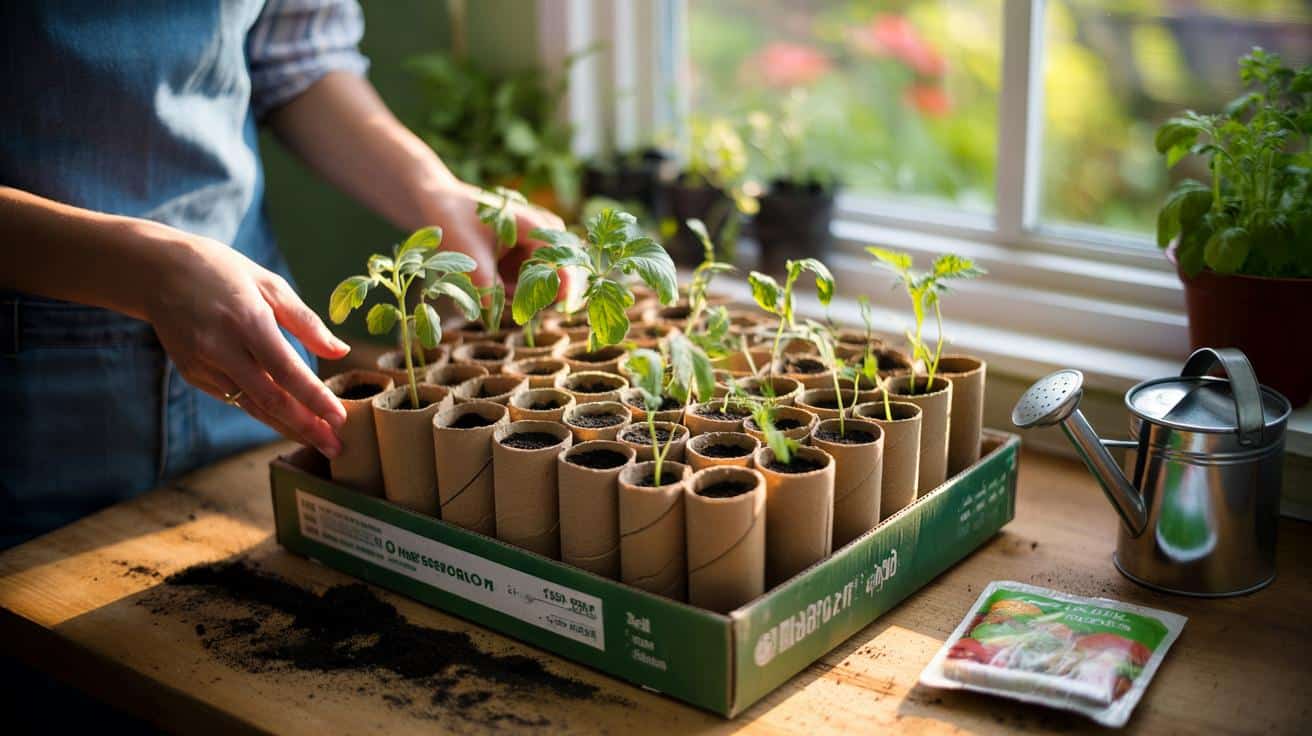 Ogrodnik pokazuje trik z rolkami po papierze: tani sposób na mocne rozsady