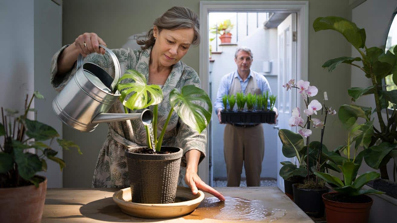 Ogrodnik zdradza dlaczego nie podlewa roślin doniczkowych wlewając wodę do podstawki