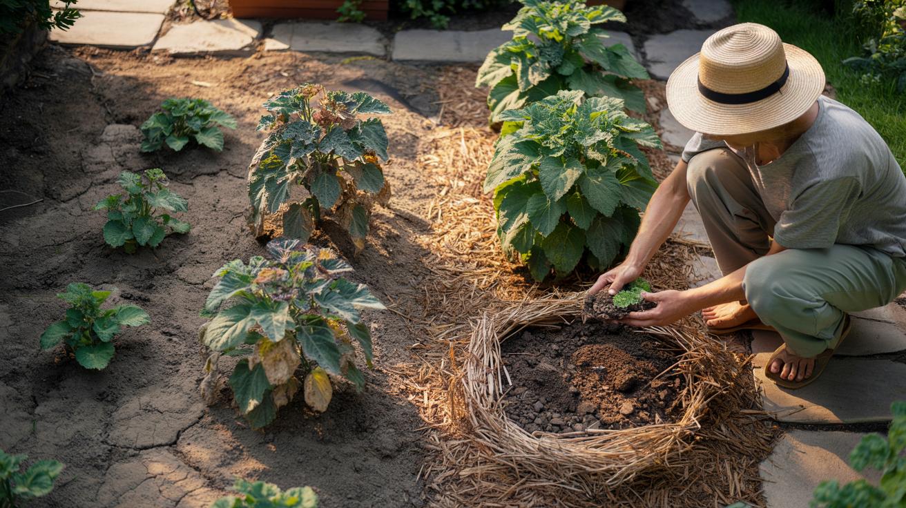 Ogrodnik zdradza dlaczego ściółkowanie gleby pomaga roślinom przetrwać upały