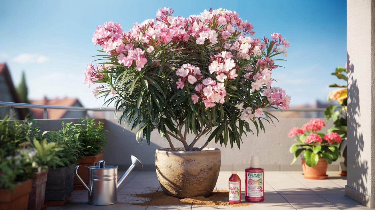 Oleander pełen kwiatów latem: jedna prosta zasada zmienia wszystko