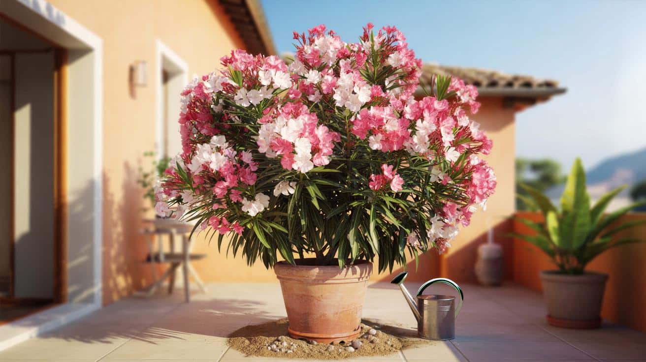 Oleander z kwiatami jak z południa Europy. Jedna zasada zmienia wszystko