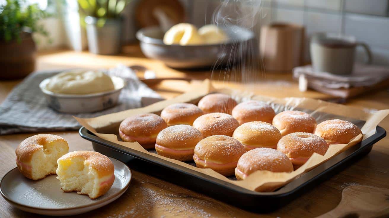 Pączki z piekarnika: miękkie, pachnące i bez ani kropli tłuszczu