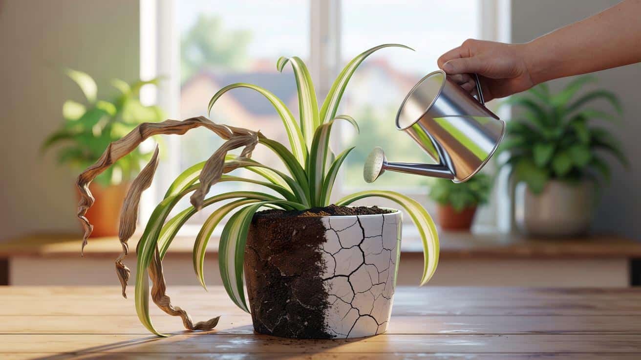 Pająk w doniczce ma połamane liście? Sprawdź, co mówisz mu wodą