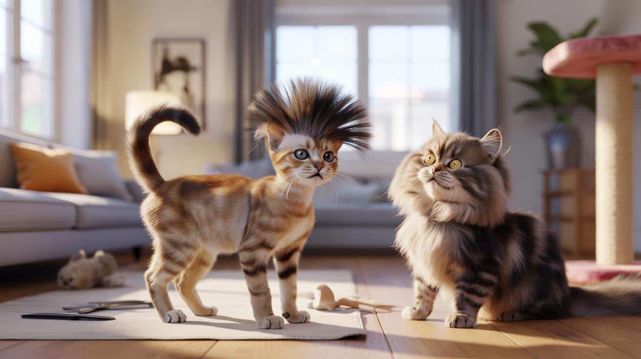 Pan zabrał kota do groomera. Reakcja drugiego zwierzaka to czyste złoto