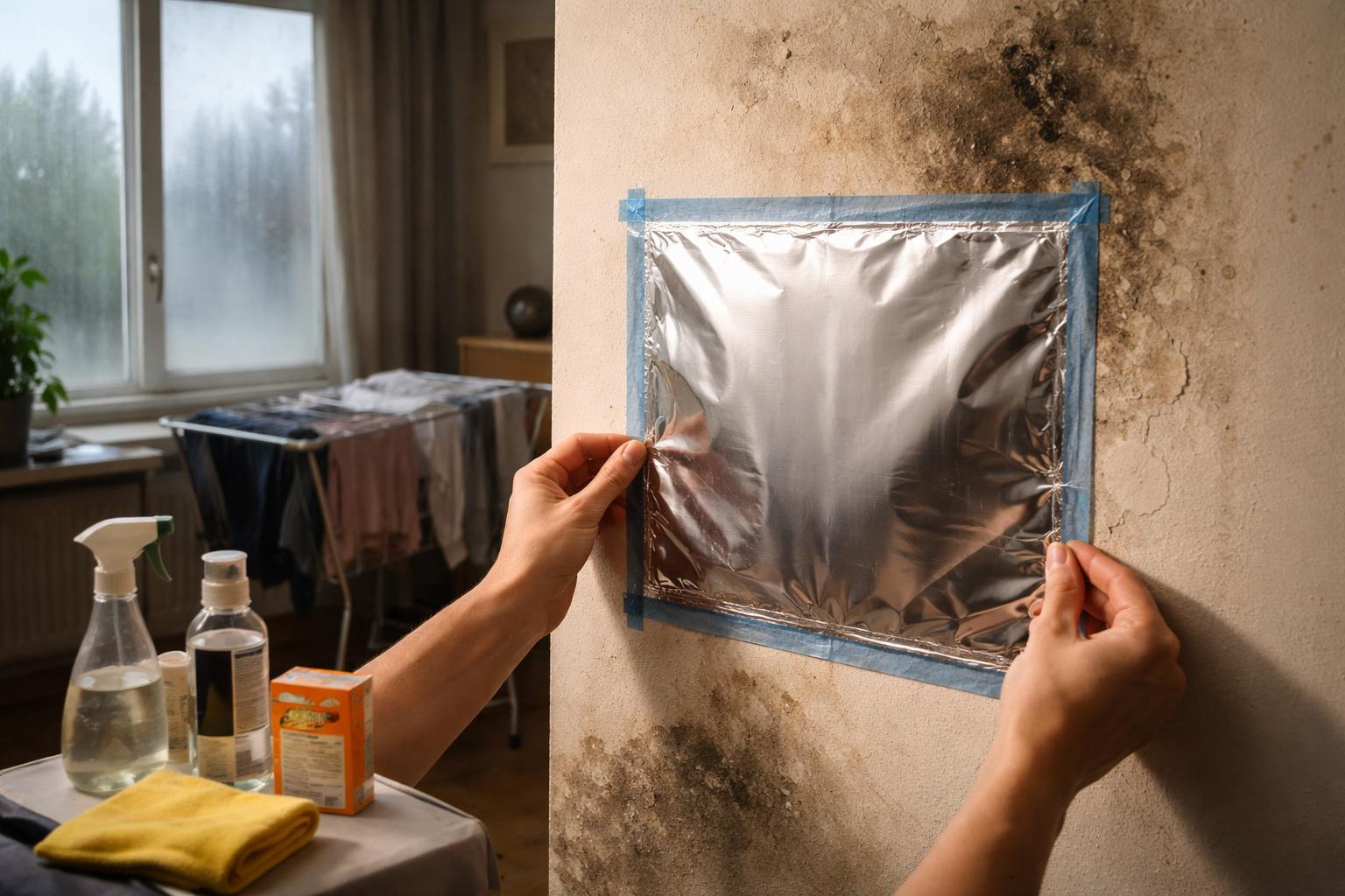 Papier aluminiowy na ścianie: prosty trik, który zdradza ukrytą wilgoć
