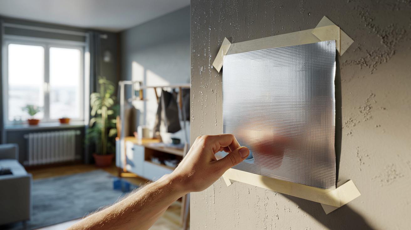 Papier aluminiowy na ścianie: prosty trik, który zdradzi źródło wilgoci