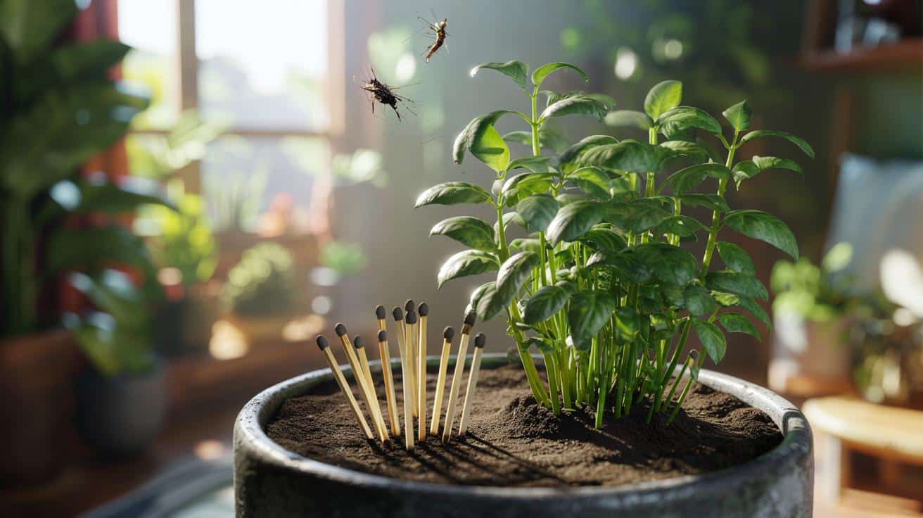 Patent florystów na muszki w doniczkach: zwykła zapałka ratuje rośliny