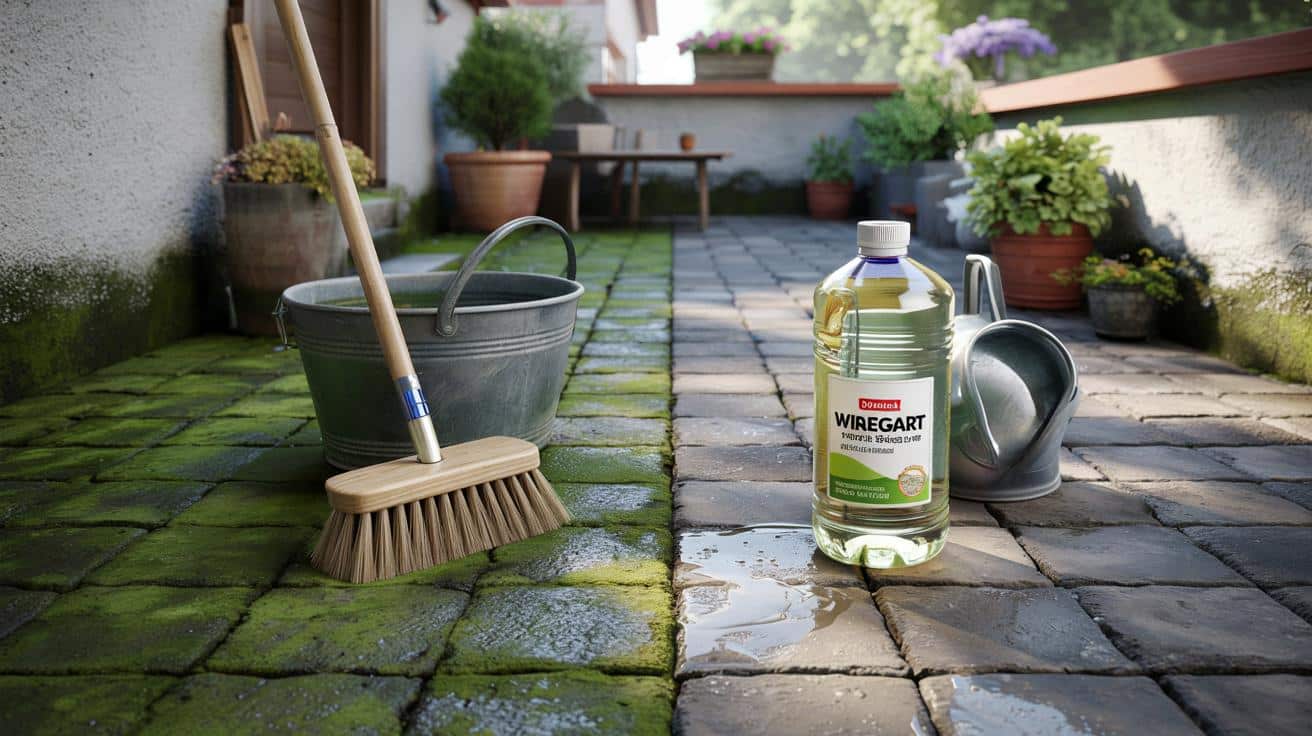 Patent na zielony nalot na tarasie: tani kuchenny składnik czyści kostkę w godzinę