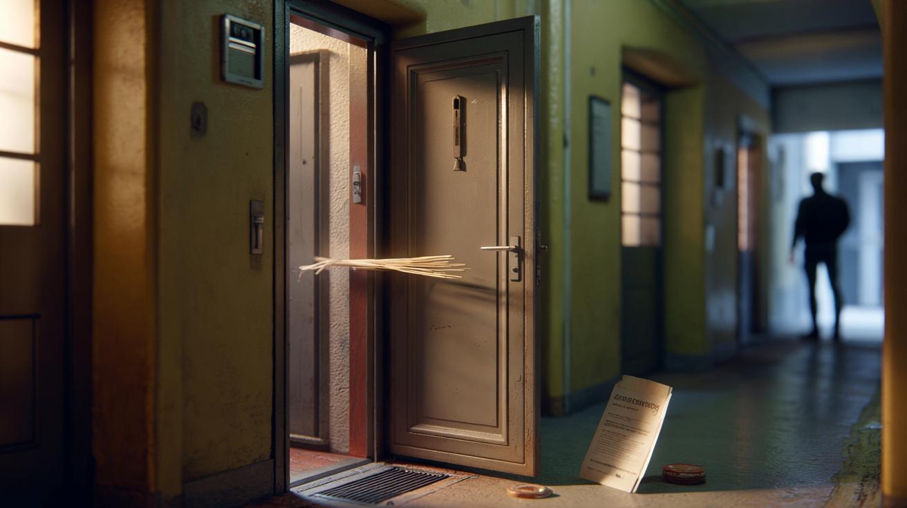 Patyk w zamku drzwi? Policja ostrzega przed nową sztuczką złodziei