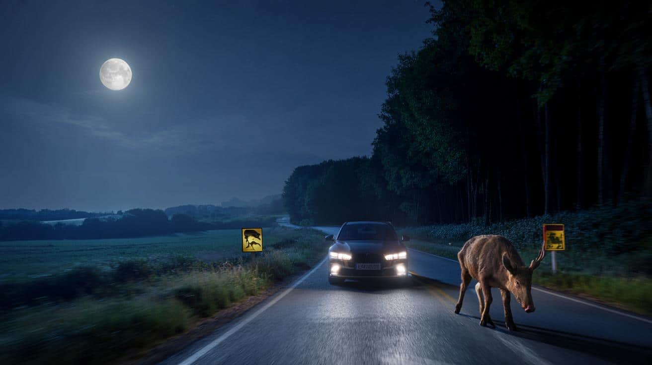 Pełnia księżyca a wypadki ze zwierzętami: kierowcy ryzykują dużo więcej