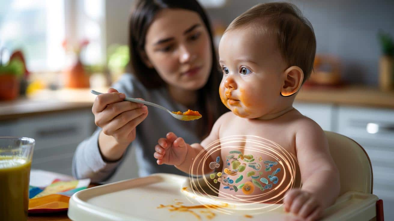 Pierwsze papki, całe życie odporności? Co jedzenie robi jelitom niemowlęcia