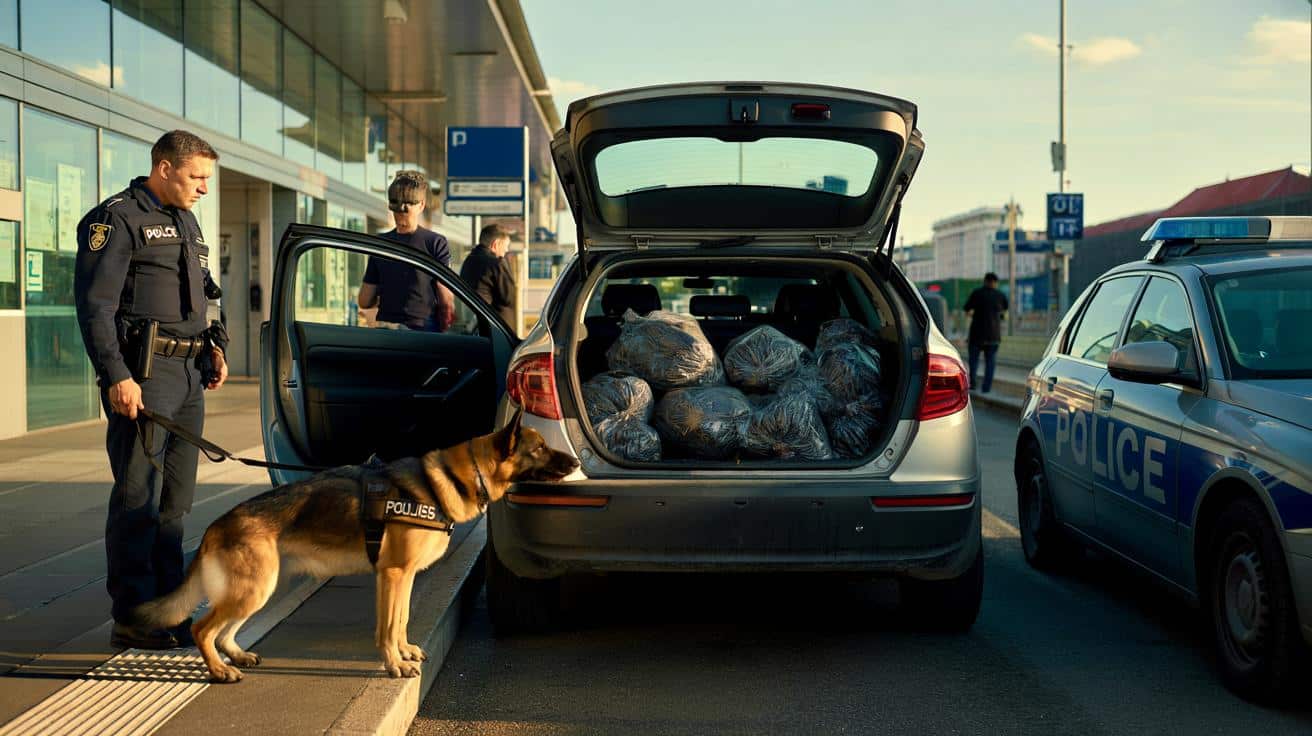 Pies policyjny zatrzymuje się przy aucie. To, co w bagażniku, obnaża cały proceder