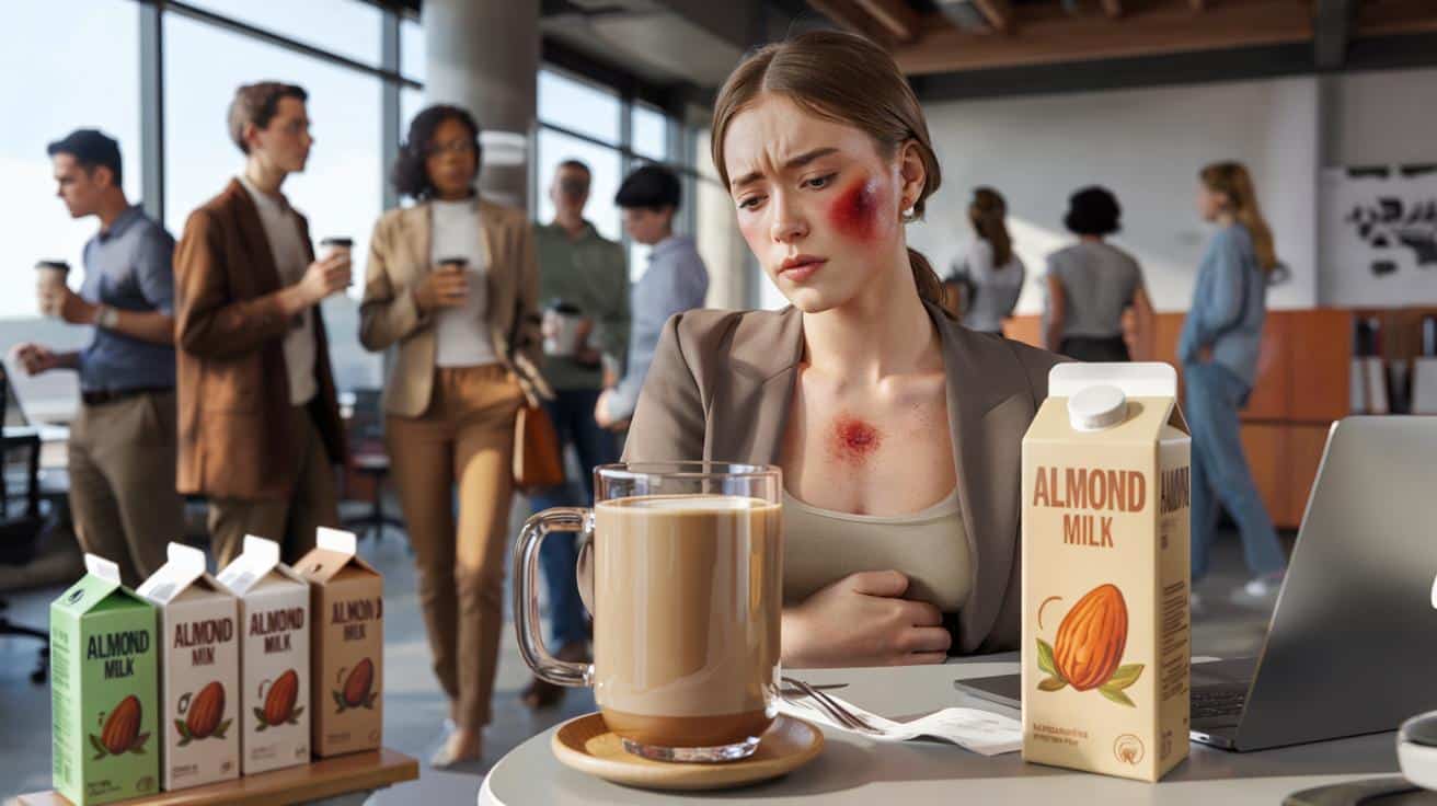 Pijesz kawę z mlekiem migdałowym codziennie? Wiele osób ma na nie reakcję