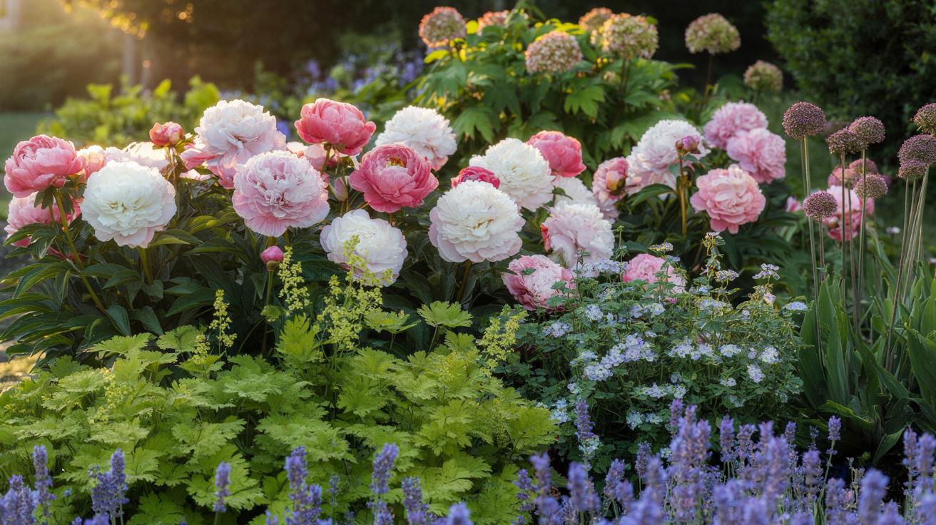 Piwonie jak z katalogu. Te rośliny obok sprawią, że zakwitną spektakularnie