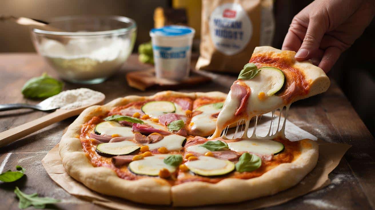 Pizza w 15 minut bez drożdży piekarskich: genialne ciasto z jogurtu