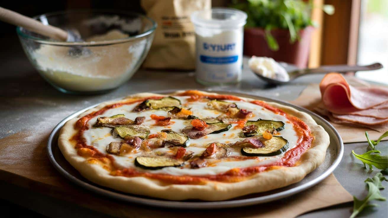 Pizza z patelni w kwadrans: ciasto z jogurtem bez drożdży i wyrastania