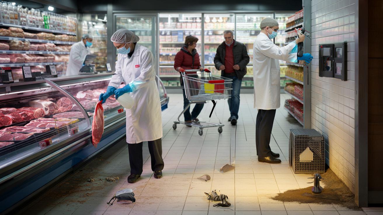 Plaga gryzoni w dziale mięsnym popularnego marketu. Sklep znów przyjmuje klientów