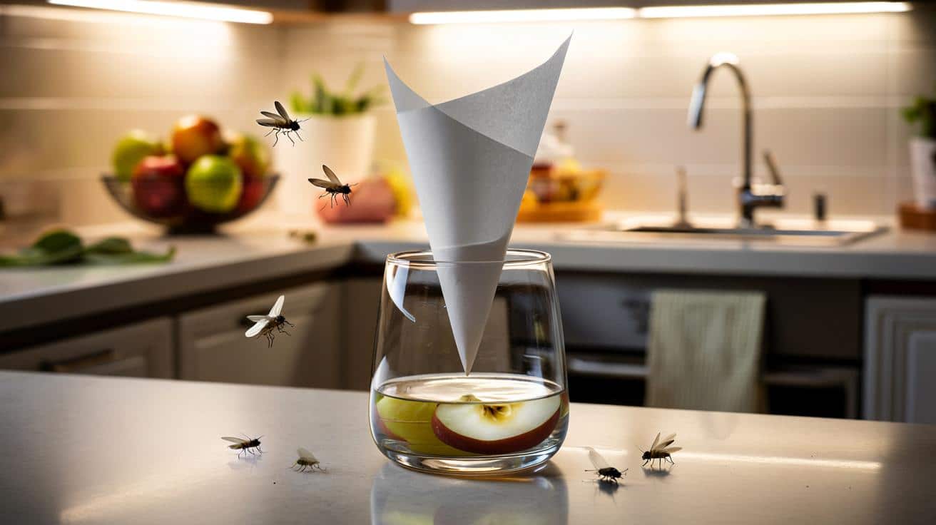 Plaga muszek w kuchni? Ten trik z jednym szklanym naczyniem robi robotę przez noc