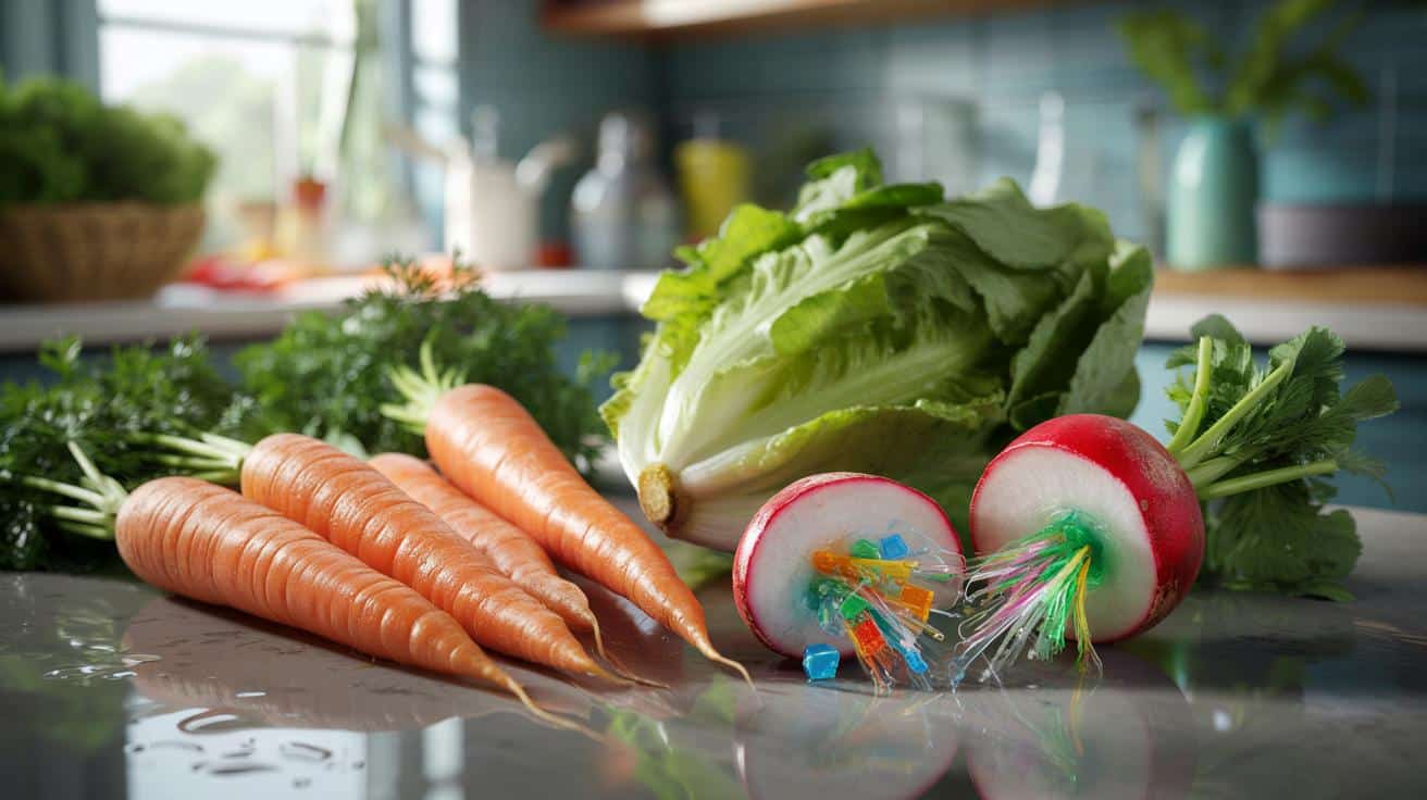 Plastik w marchwi i sałacie? Naukowcy pierwszy raz pokazali, co siedzi w warzywach