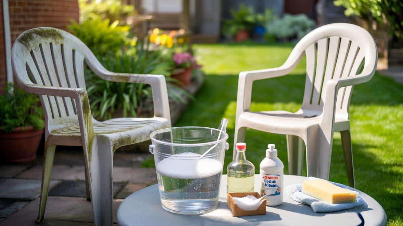 Plastikowe meble ogrodowe szare i pożółkłe? Ten prosty miks z kuchni daje im drugie życie