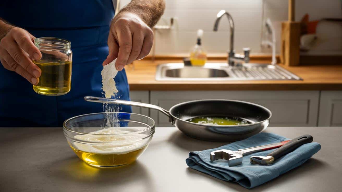 Plombiarz kazał mi przestać wylewać olej do zlewu. Trik z jedną sypką przyprawą zmienił wszystko