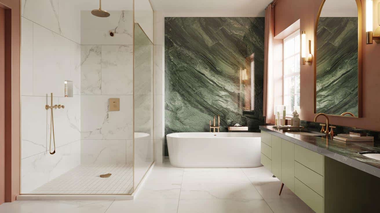 Płytki odchodzą do lamusa. Ten szlachetny materiał przejmuje łazienki
