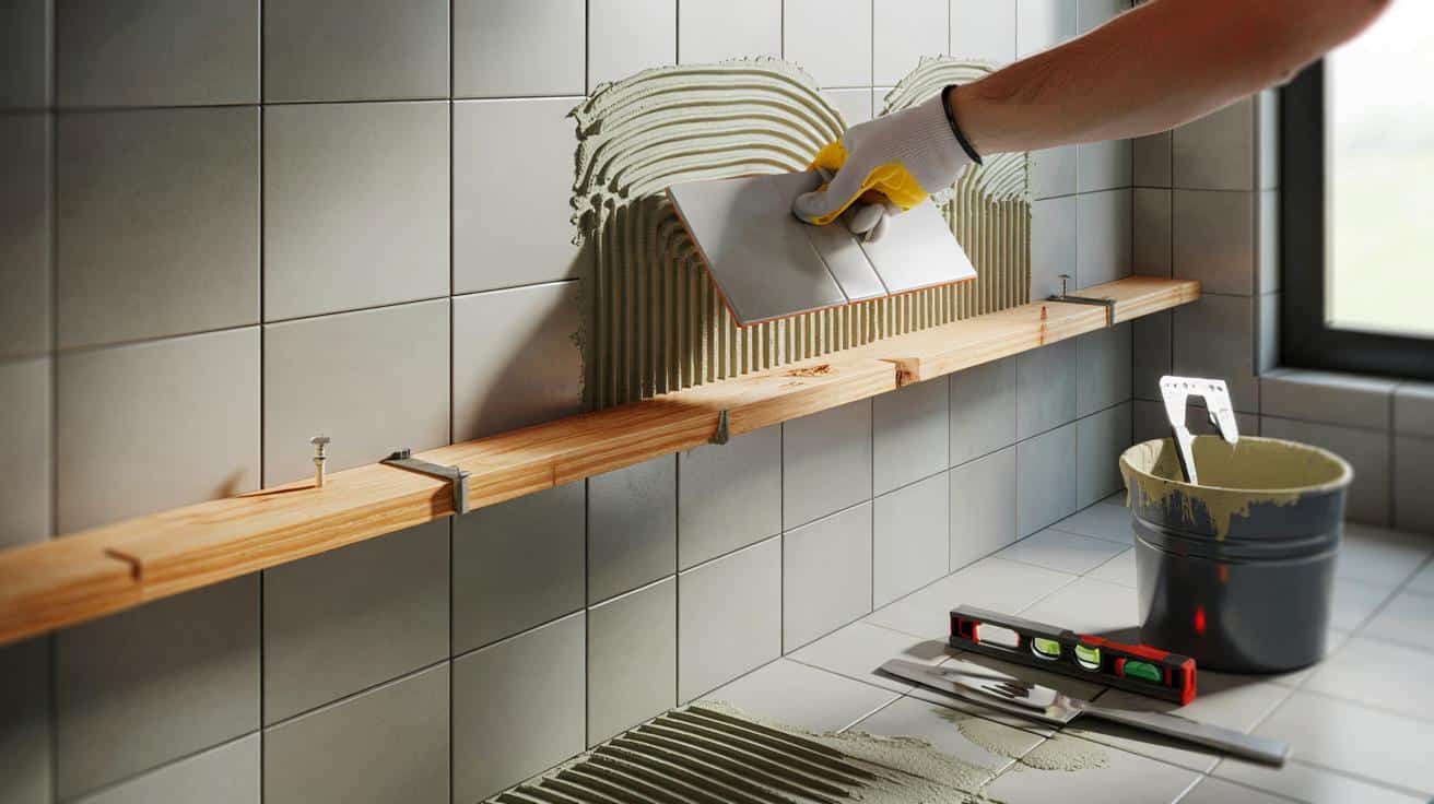 Płytki uciekają z ściany przy układaniu? Jeden prosty trik to zatrzyma