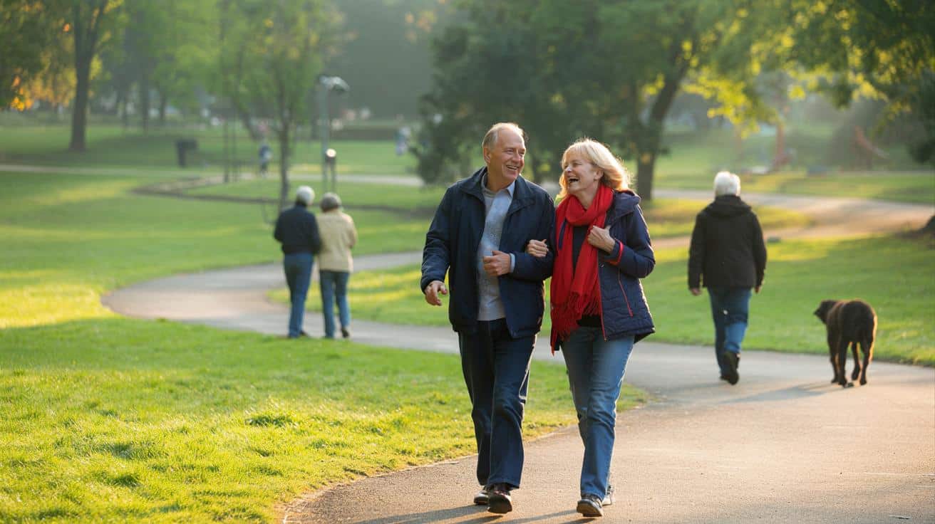 Po 65 roku życia wielu ludzi zauważa poprawę samopoczucia dzięki regularnym spacerom